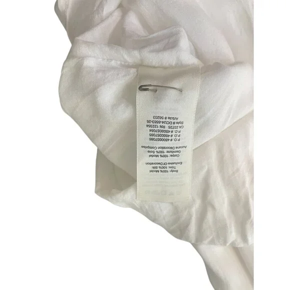 Wilfred White Sleeveless Embroidered Dress XS Lightweight Cotton - Picture 10 of 10